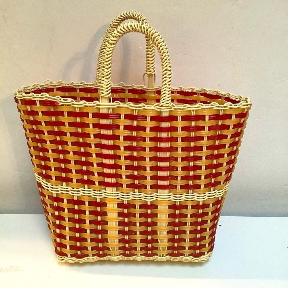 Recycled Plastic Woven Bag Beach Bag Shopping Bag made in the USA